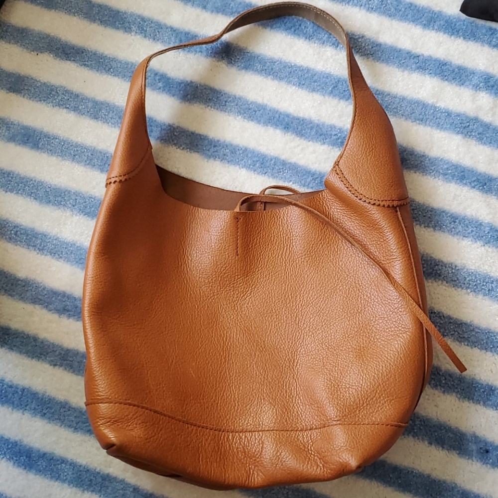 Brown Leather shoulder bag- J CREW